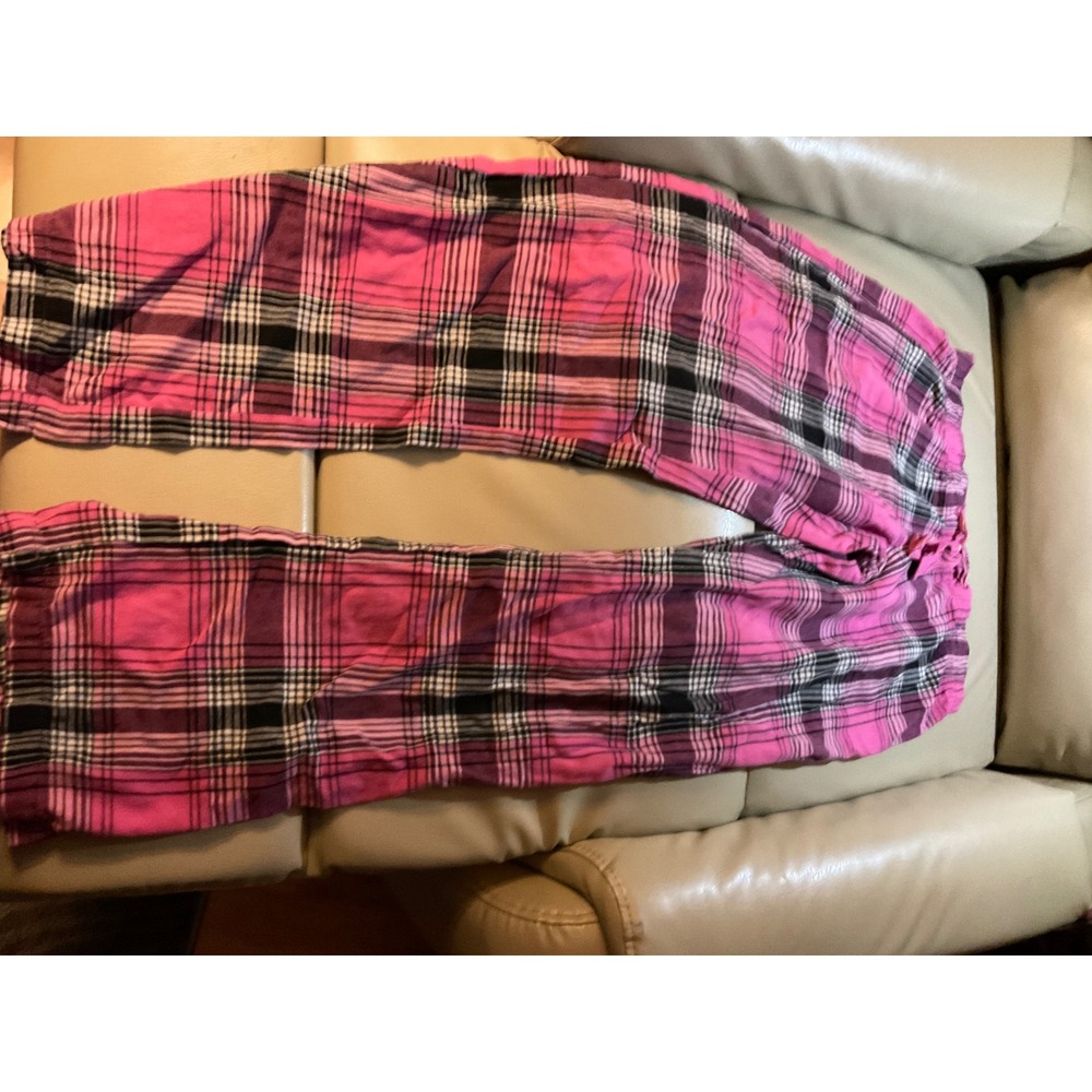 Old Navy Intimates Pink Plaid Pajama Pants Small Sleepwear Loungewear Drawstring